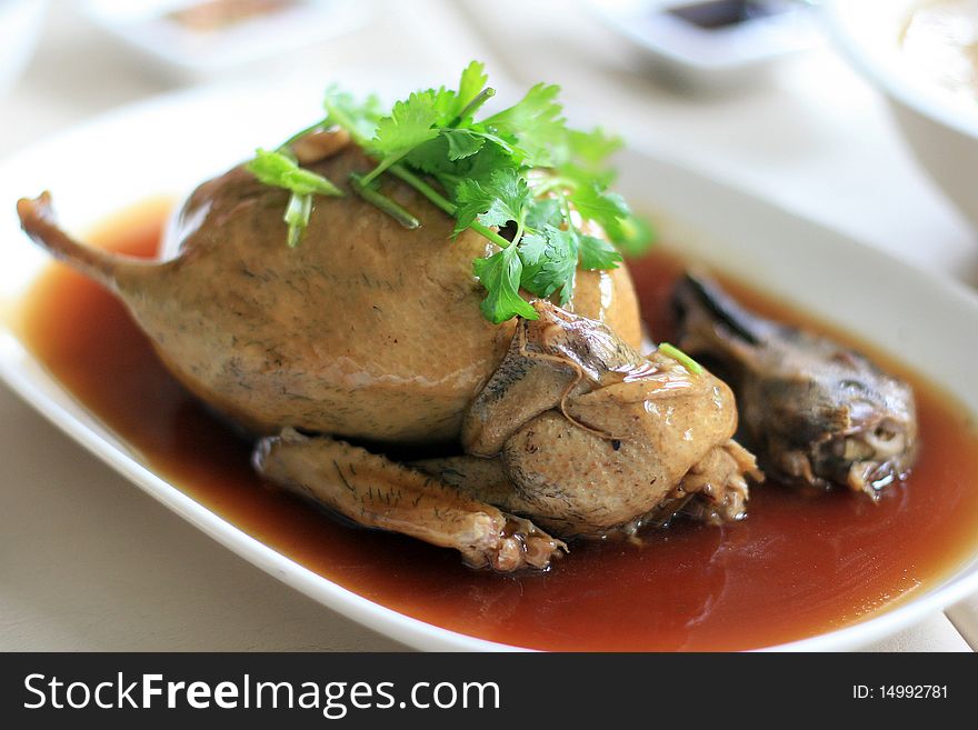 Roast duck is Chinese food