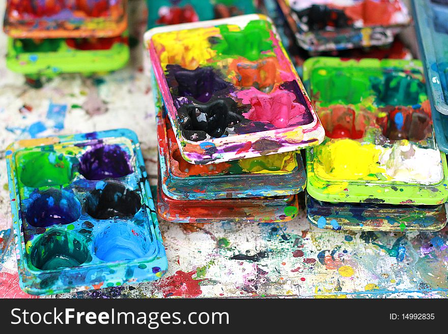 Color use for children painting. Color use for children painting