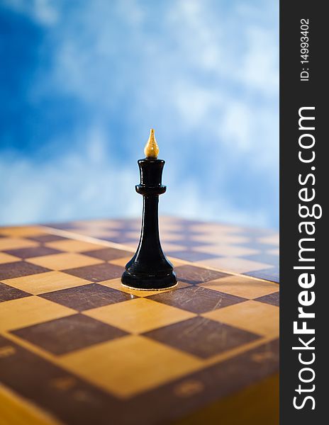 Picture of chess figure on a chessboard
