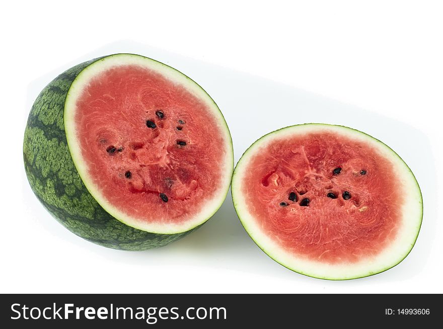 Full Sliced watermelon isolated on white background