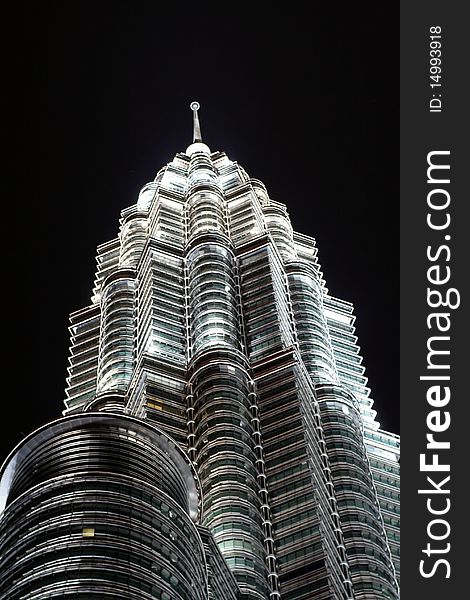 Petronas Towers in the night time. Petronas Towers in the night time