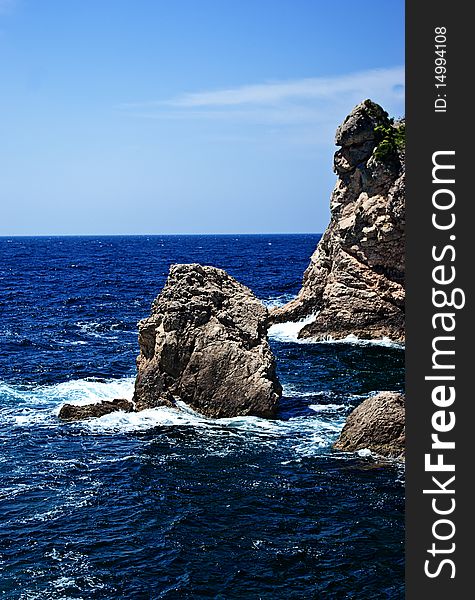 Landscape of rocks on the coast of Dubrovnik. Landscape of rocks on the coast of Dubrovnik