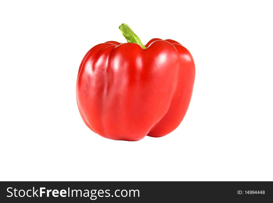 Red chile pepper isolated on white background.
