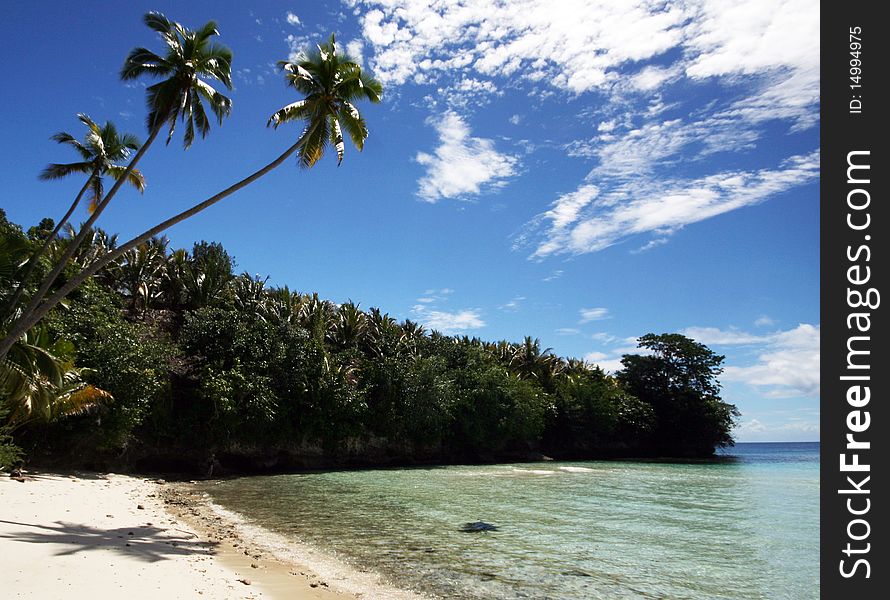 Beautiful beach on the Togean Islands in Indonesia