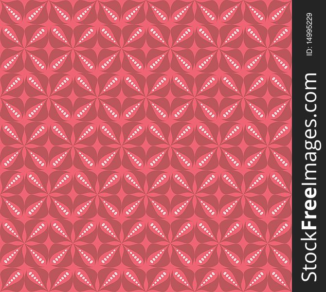 Red and pink seamless flowers pattern. Red and pink seamless flowers pattern