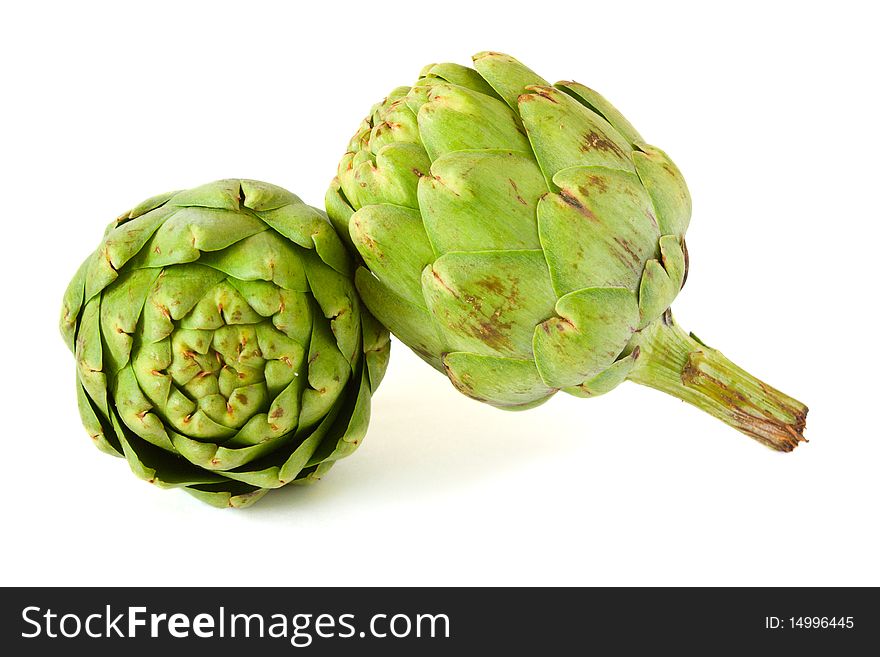 Artichokes isolated on white background