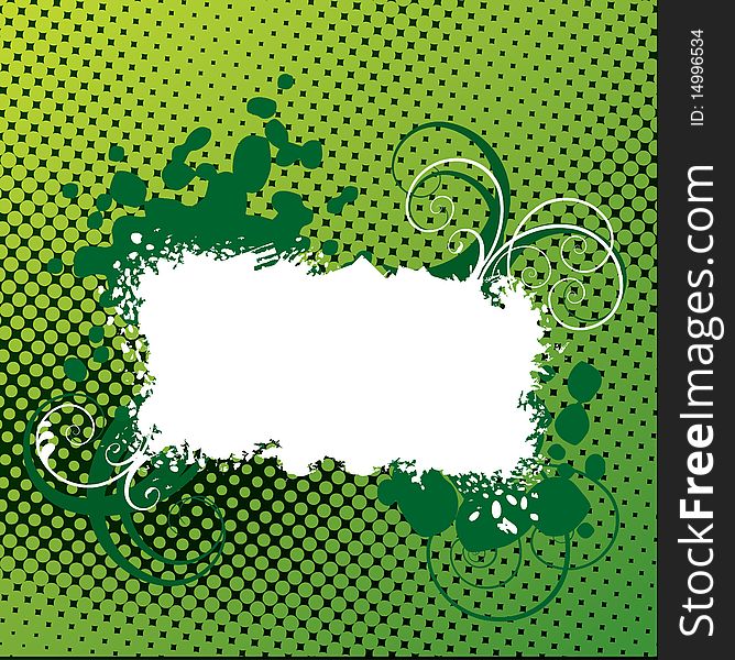 Green Background with a raster. Vector