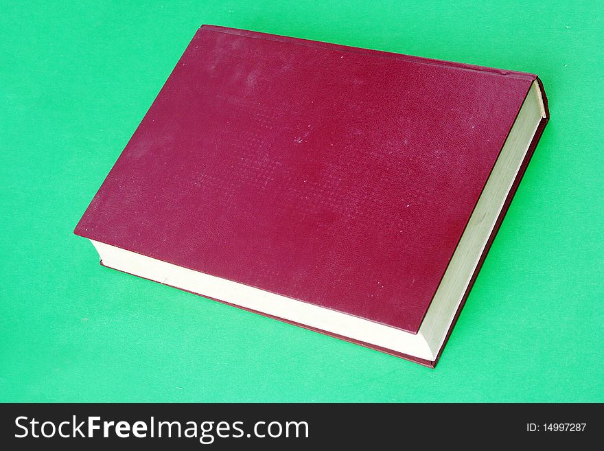 Red book, isolated on Green