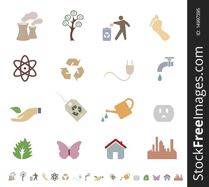 Clean environment and eco symbols