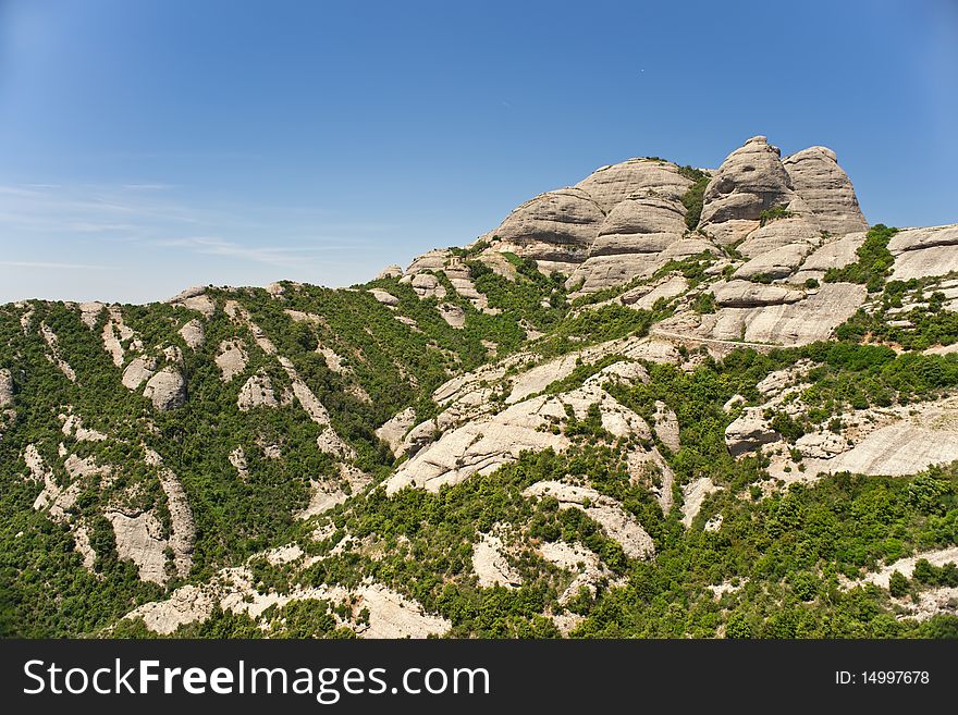 Montserrat mountain in Catalonia, Spain