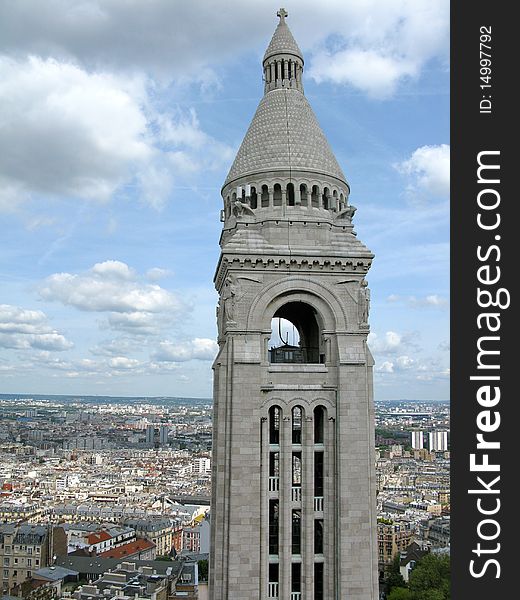 View of Paris from the top of the Sacre Coeur. View of Paris from the top of the Sacre Coeur