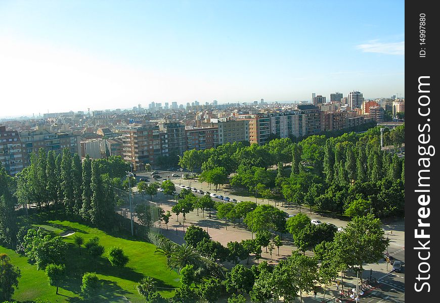 A view of Barcelona's neighborhood Nou Barris. A view of Barcelona's neighborhood Nou Barris.