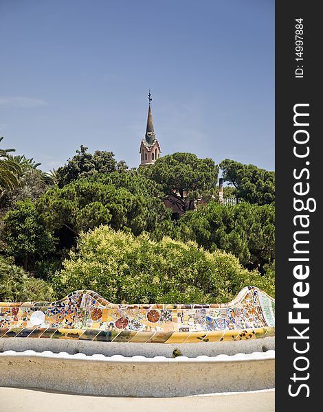 GÃ¼ell park, designed by Antonio GaudÃ­ is the most famous park in Barcelona, declared a World Heritage Site by UNESCO.