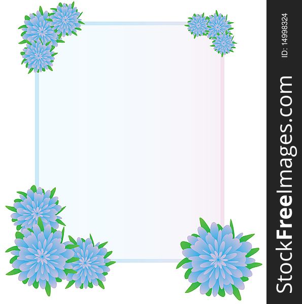 Frame With Tenderly-blue Colour