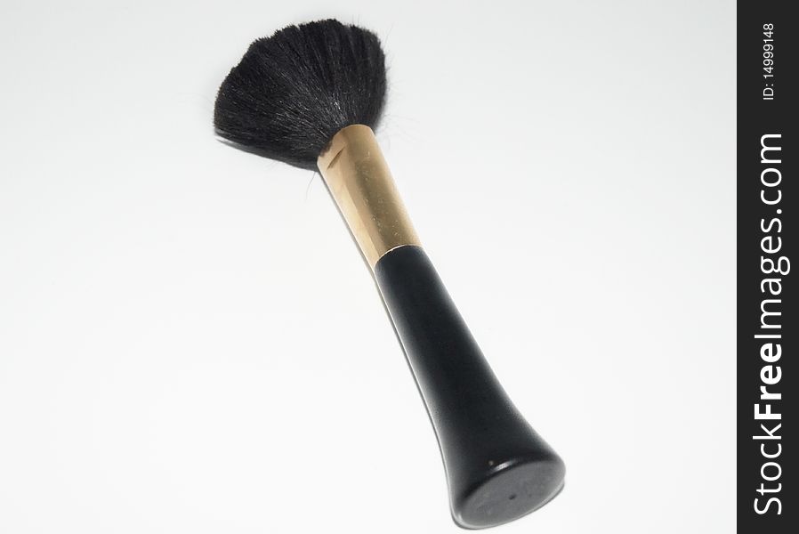 Cosmetic brushes on white background . Cosmetic brushes on white background .