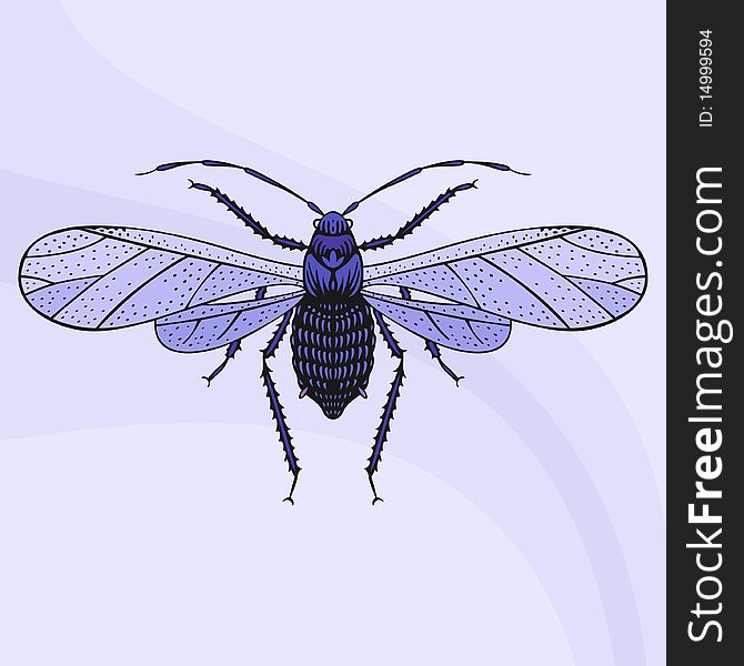 Hq-illustrated dragonfly. Easy to download, combine and use.