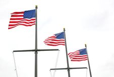 Three Flags Royalty Free Stock Image Three Flags Royalty Free Stock Image