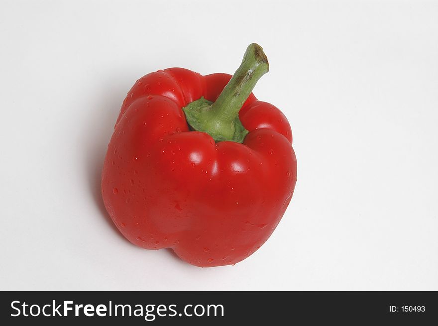 Red bell pepper diagonal. Red bell pepper diagonal