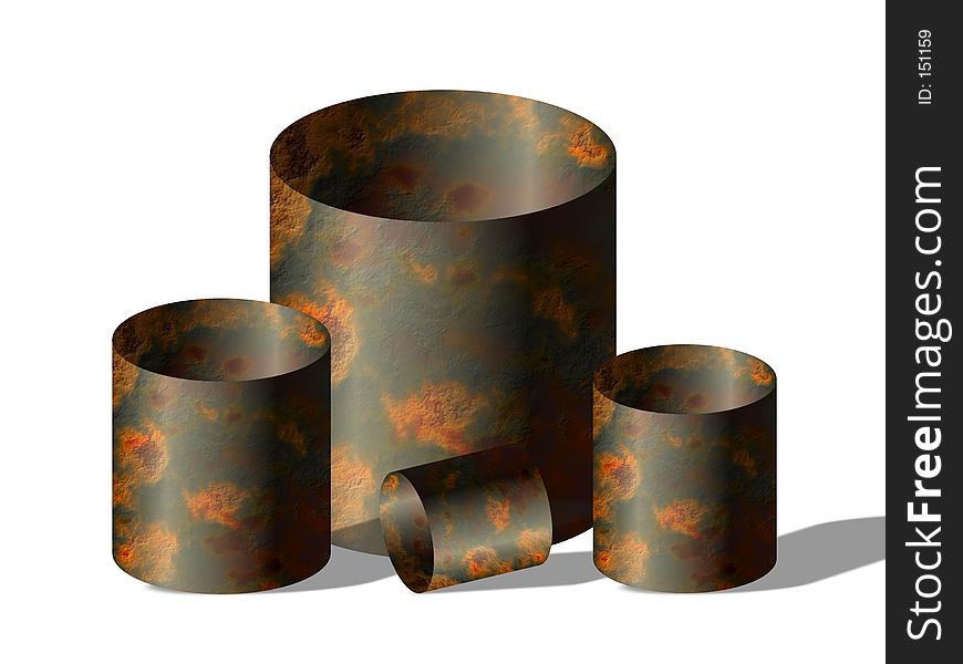 Rusty barrels created for rusty set .Look for more matching design elements in my gallery .
