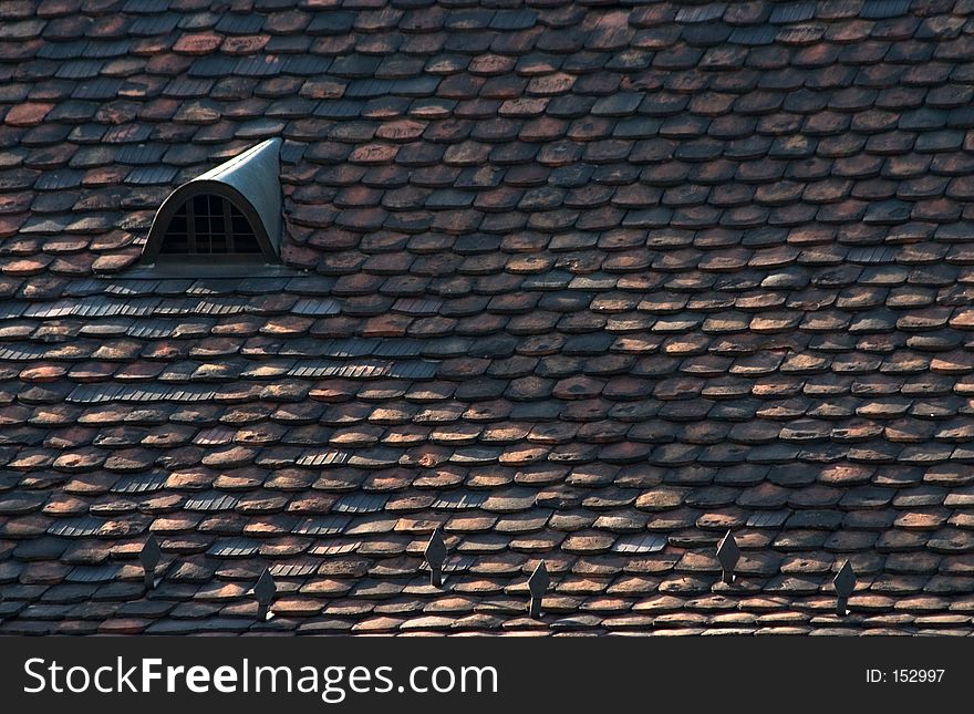 A rustic rooftop