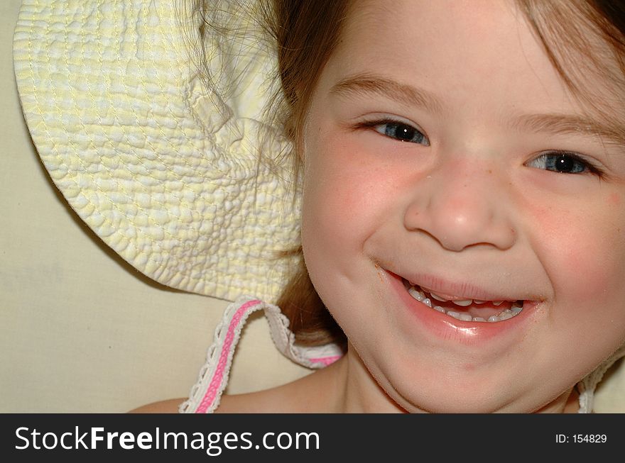 Close up of a smiling little girl. Close up of a smiling little girl.