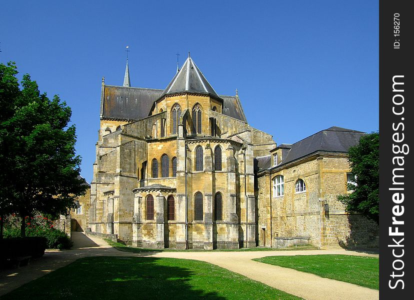 Gothic abbey in Mouzon-France