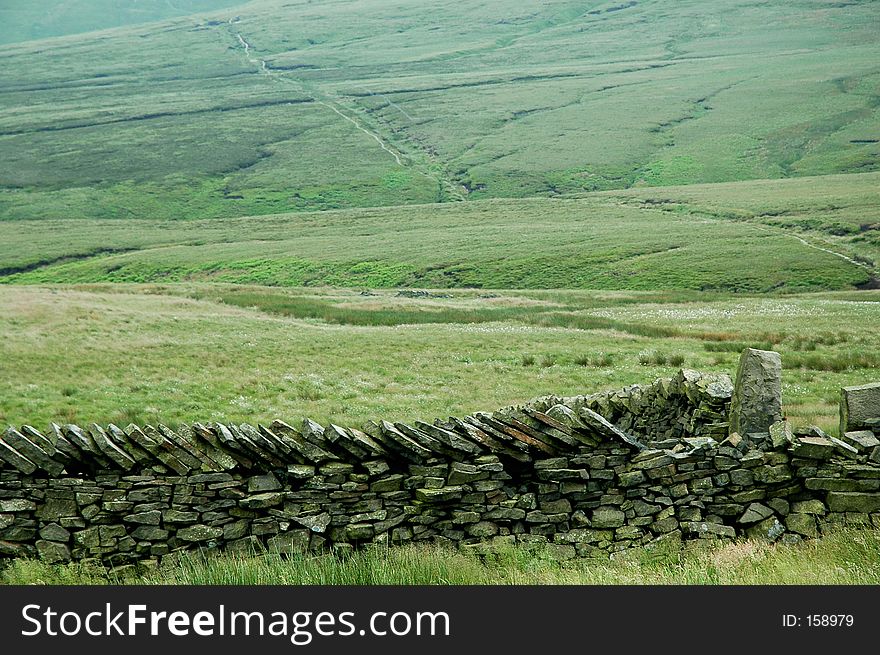 Dry Stone Wall in Countryside