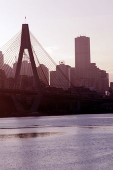 Anzac Bridge In Evening Light Stock Photo