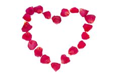 Heart Frame From Red Rose Petals Royalty Free Stock Photo Heart Frame From Red Rose Petals Royalty Free Stock Photo