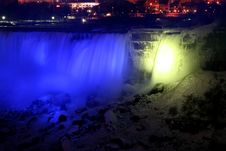 Niagara Falls At Night With Lights Stock Image Niagara Falls At Night With Lights Stock Image