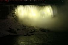Niagara Horse Shoe Falls At Night Stock Images Niagara Horse Shoe Falls At Night Stock Images