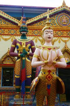 Thai Temple Statues Royalty Free Stock Photography Thai Temple Statues Royalty Free Stock Photography