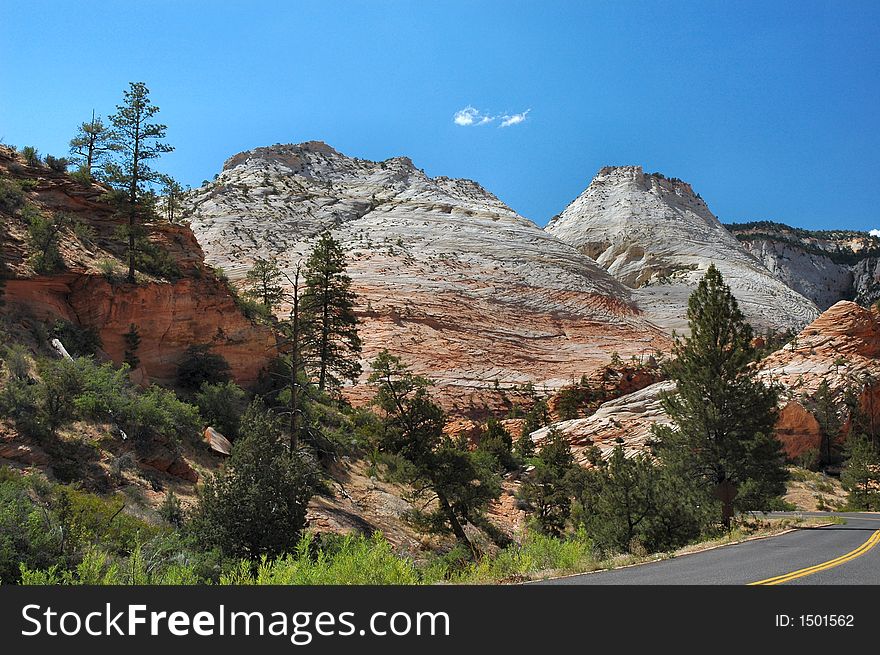 Zion national park mountain view