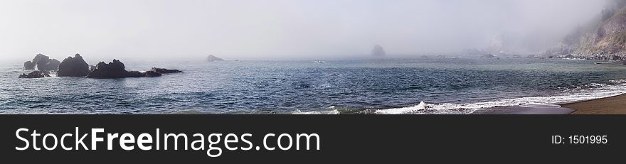 Image of pacific waters breaking on shore. Image of pacific waters breaking on shore