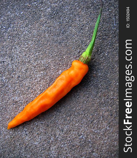 This shot is of a bright yellow pepper