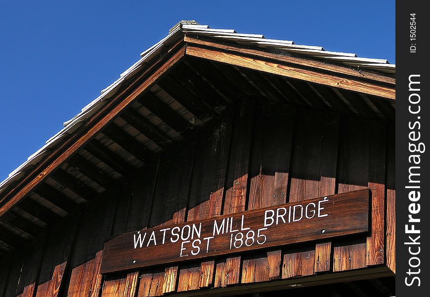Watson Mill Covered Bridge Roof detail