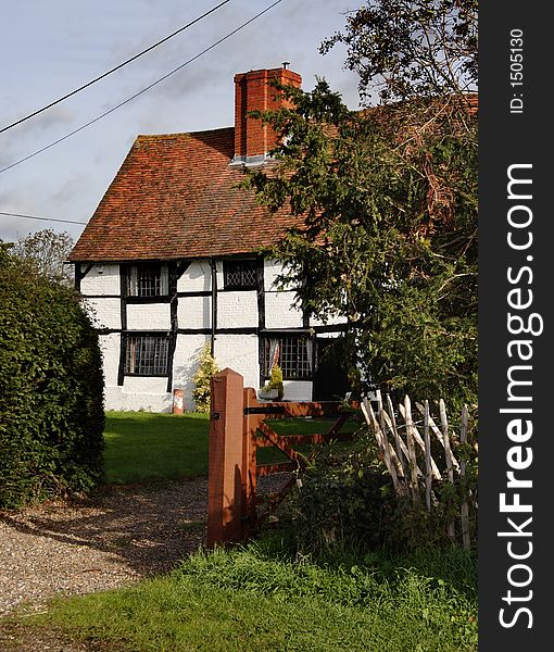 Quaint  Timber Framed Village house in a Rural England. Quaint  Timber Framed Village house in a Rural England