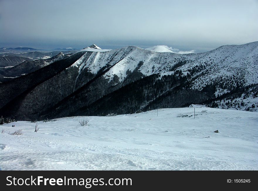 First snow in Slovak mountains. First snow in Slovak mountains