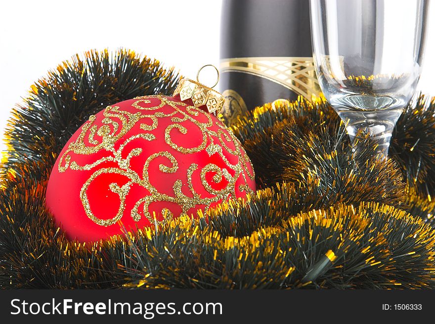 Christmas toys on a white background. Christmas toys on a white background