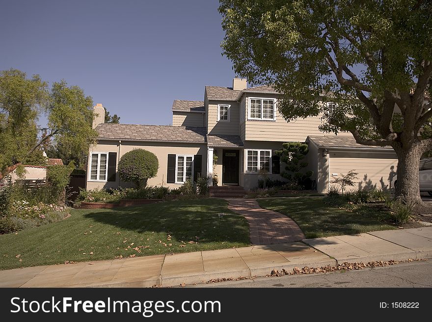 Classic Home On The Peninsula Of California South Of San Francisco.