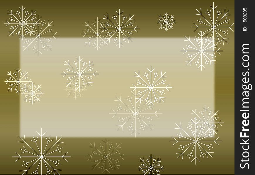 Snowflakes on a gold background for card making, scrap booking or stationery. Snowflakes on a gold background for card making, scrap booking or stationery