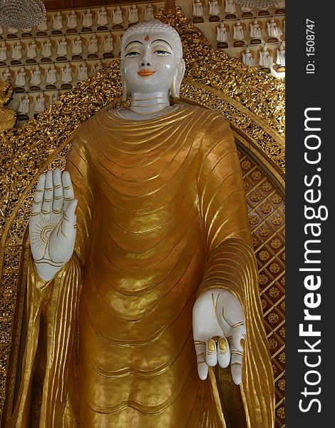 Standing Buddha in Dharmikarama Burmese Temple was found in 1803. It was known as Nandy Molah Burmese Temple. Standing Buddha in Dharmikarama Burmese Temple was found in 1803. It was known as Nandy Molah Burmese Temple.