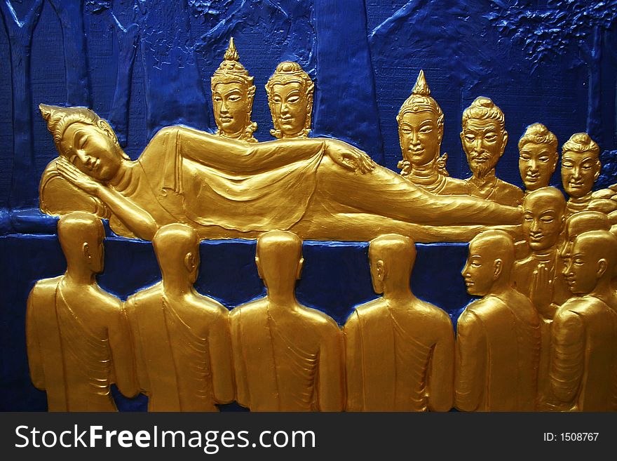 Reclining Buddha Wall Pattern