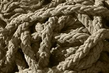 Tangled Pile Of Thick, Frayed Rope Royalty Free Stock Images Tangled Pile Of Thick, Frayed Rope Royalty Free Stock Images