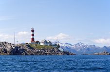 The Lighthouse On The Norwagian Island Royalty Free Stock Photo The Lighthouse On The Norwagian Island Royalty Free Stock Photo