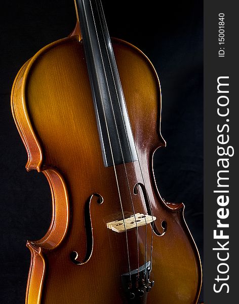 Violin,musical instrument,isolated on black background