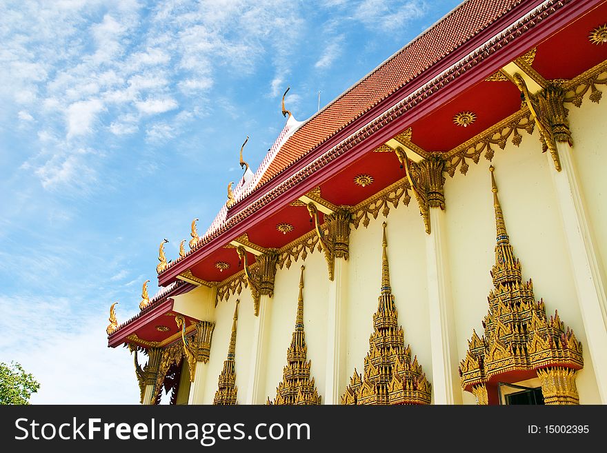 A part of Thail church at Angthong province, Thailand. A part of Thail church at Angthong province, Thailand