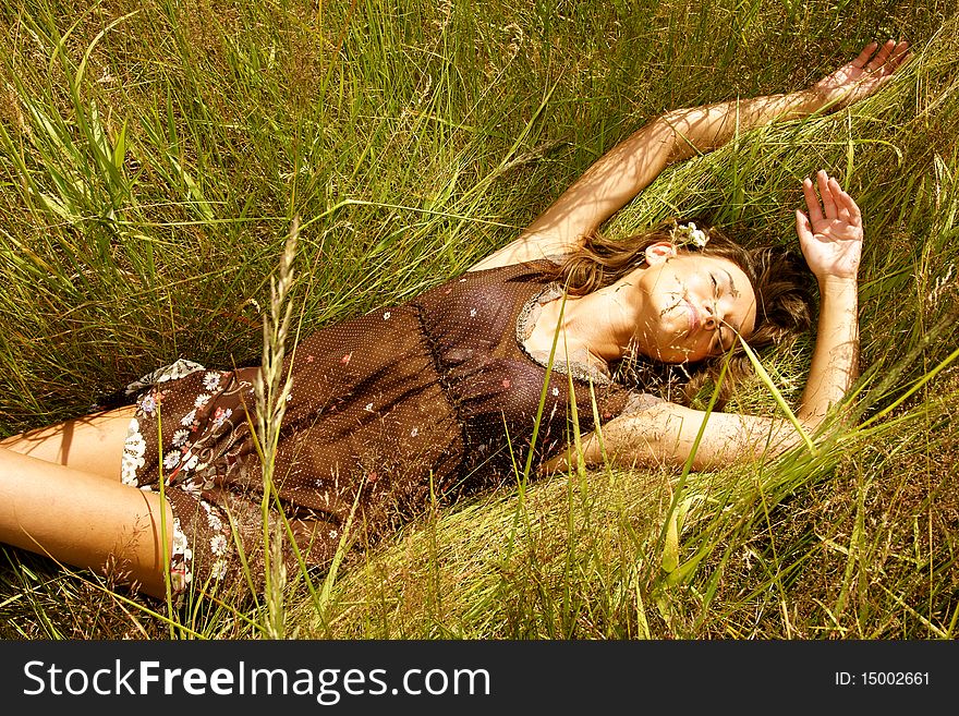 Attractive Women Enjoying the sun