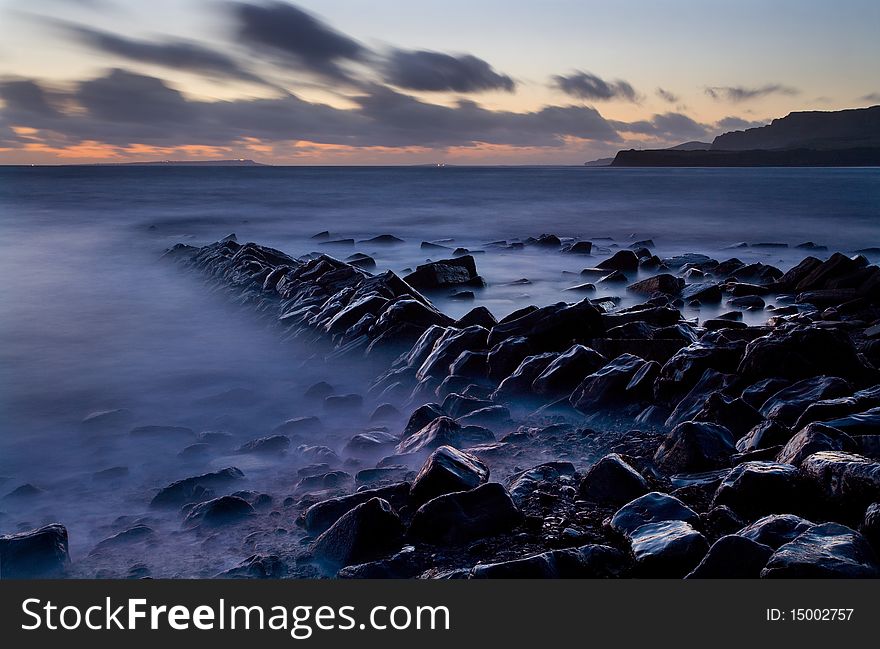 Clavells Pier Sunset , Kimmeridge , Dorset , UK