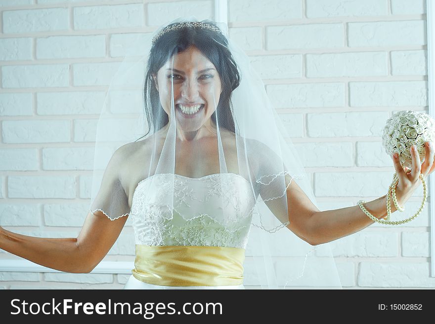 Portrait of a young bride